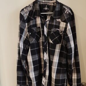i jeans by Buffalo Black and White Plaid Shirt